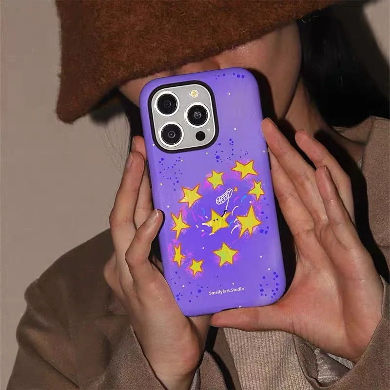 Purple Stars As Companions Cartoon Phone Case for IPHONE 16 15 PRO MAX 14 13 12 11 XR Acrylic TPU Two in One Mobile Phone Cases
Purple Stars As Companions Cartoon Phone Case for IPHONE 16 15 PRO MAX 14 13 12 11 XR Acrylic TPU Two in One Mobile Phone Cases