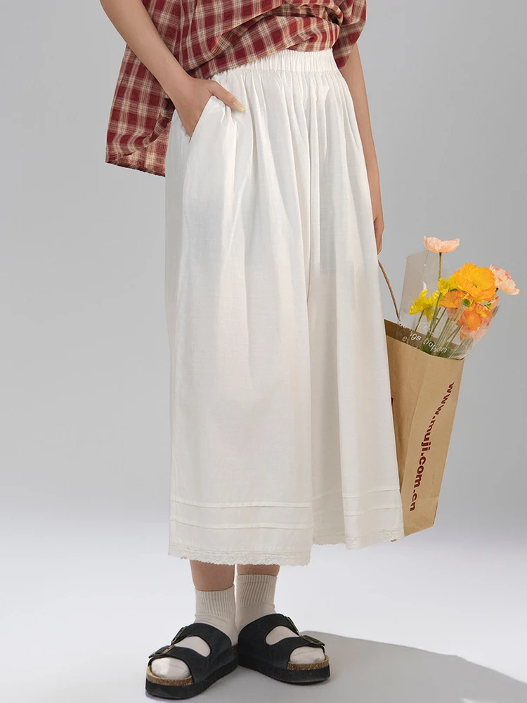 Artisanal Style Japanese Aesthetic Lace Trim Thin Loose Wide Leg White Cotton Linen Nine Point Skirt Pants Women's High Waist...
Artisanal Style Japanese Aesthetic Lace Trim Thin Loose Wide Leg White Cotton Linen Nine Point Skirt Pants Women's High Waist...