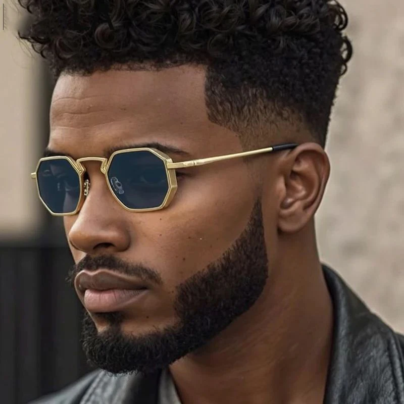 Vintage Polygon Sunglasses Brand Small Frame Classic Steampunk Sunglasses Men Metal Hexagon Sunglasses for 2025
Vintage Polygon Sunglasses Brand Small Frame Classic Steampunk Sunglasses Men Metal Hexagon Sunglasses for 2025