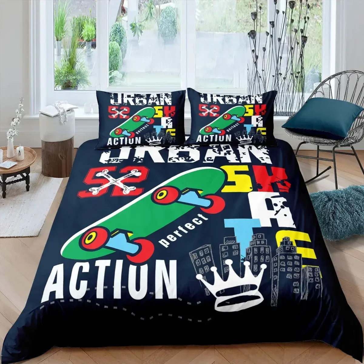 Skateboard Sports Comfortable Duvet Quilt Cover Pillowcase Bedding Set Children Bedroom Decoration Home Textile
Skateboard Sports Comfortable Duvet Quilt Cover Pillowcase Bedding Set Children Bedroom Decoration Home Textile