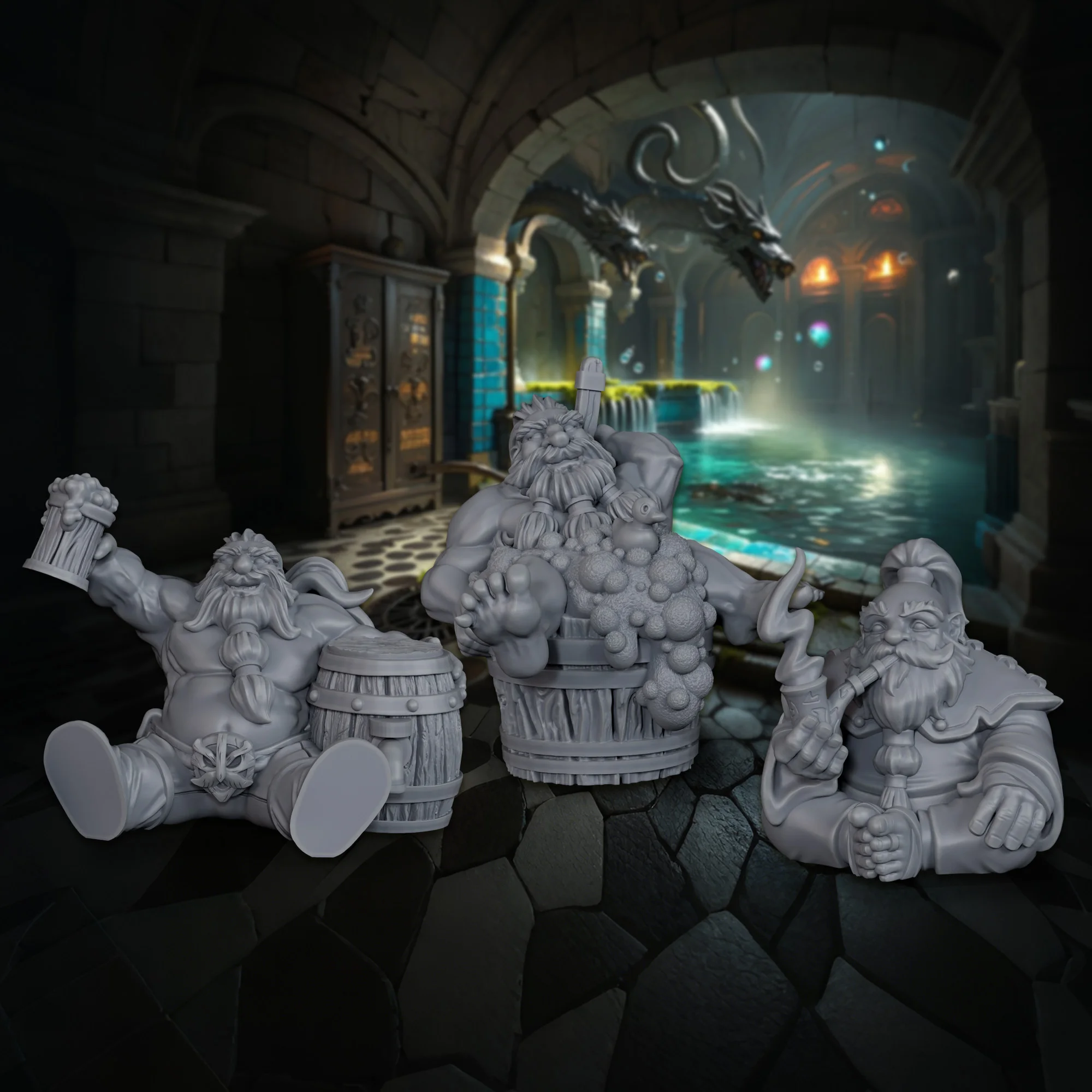 Dwarf Family Miniature Set for Tabletop RPGs – 3 Unique Resin Figures: Drunken, Merchant & Pipe Dwarves for Fantasy Roleplaying
Dwarf Family Miniature Set for Tabletop RPGs – 3 Unique Resin Figures: Drunken, Merchant & Pipe Dwarves for Fantasy Roleplaying