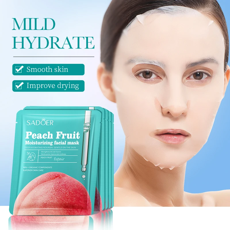 10/20 Pieces of Peach Moisturizing and Repairing Facial Mask with Light Particles to Nourish and Soften Skin, Repair Skin, Increase Skin Elasticity, Moisturize the Skin, and Provide a Moisturizing Layer for Facial Care, Leaving Skin Hydrated and Soft
10/20 Pieces of Peach Moisturizing and Repairing Facial Mask with Light Particles to Nourish and Soften Skin, Repair Skin, Increase Skin Elasticity, Moisturize the Skin, and Provide a Moisturizing Layer for Facial Care, Leaving Skin Hydrated and Soft