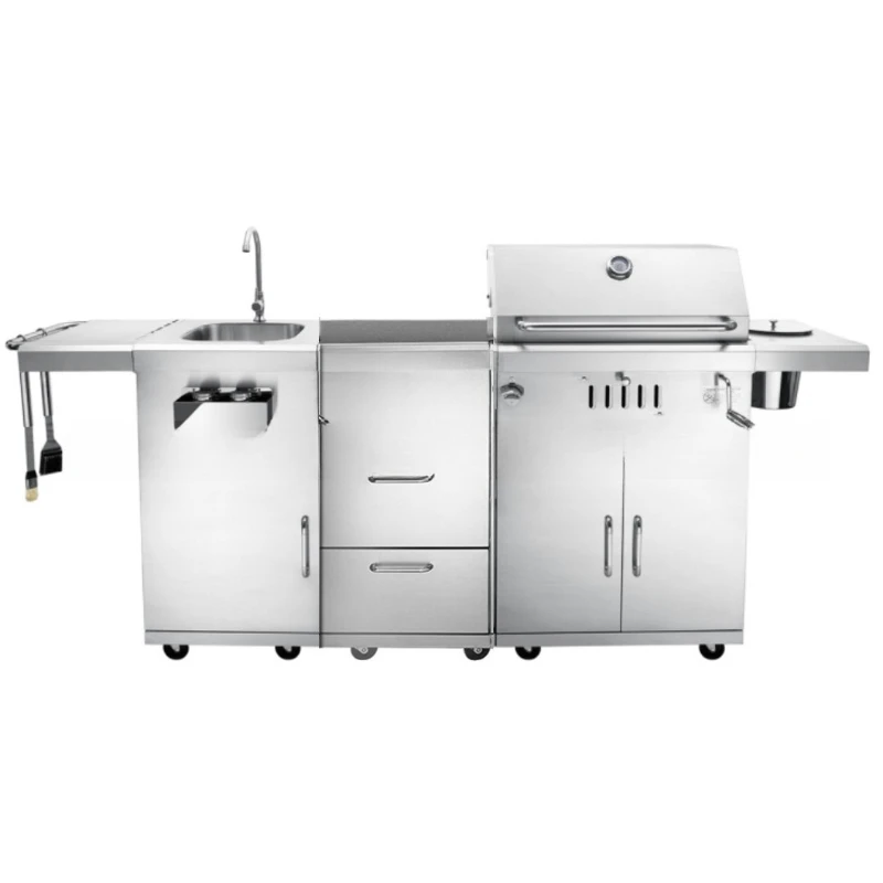Stainless steel outdoor charcoal grill adjustable lifting charcoal plate faucet sink locker set
Stainless steel outdoor charcoal grill adjustable lifting charcoal plate faucet sink locker set
