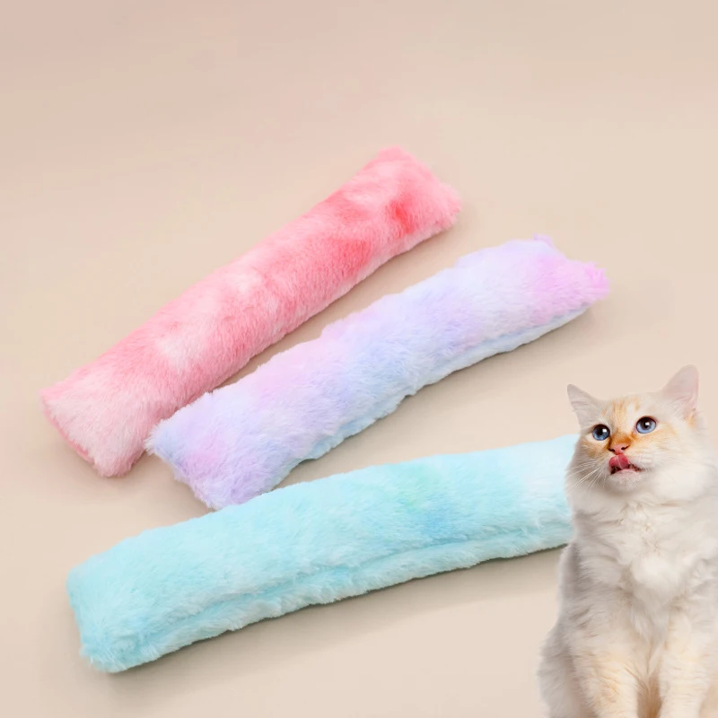 Gradient Color Plush Cat Pillow Teasing Teething Sticks Self-entertainment Cat Chew Toy with Catnip kitten Accessories
Gradient Color Plush Cat Pillow Teasing Teething Sticks Self-entertainment Cat Chew Toy with Catnip kitten Accessories