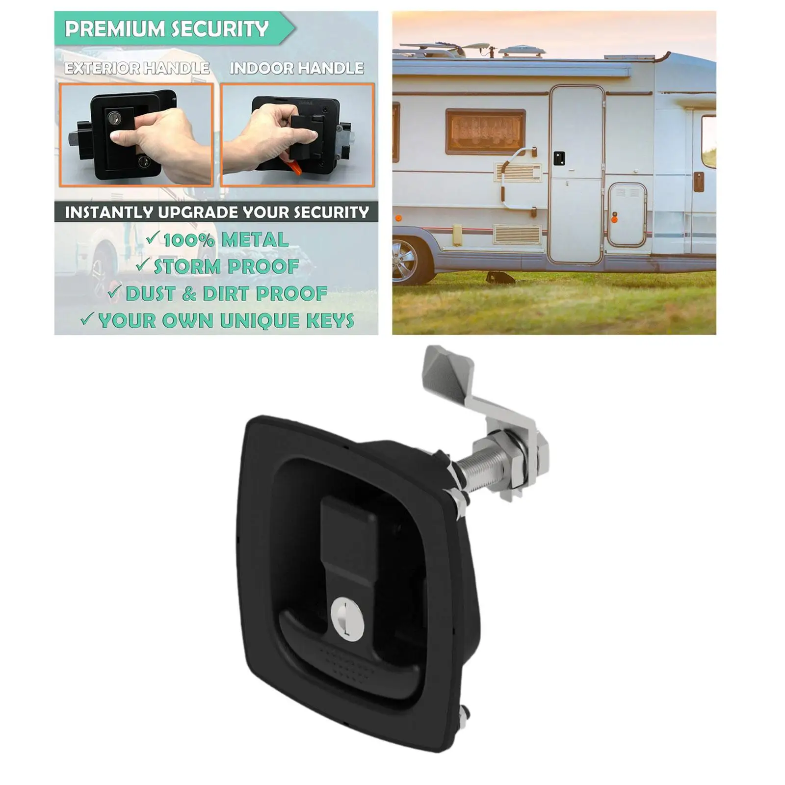 T Handle Door Latch, Zinc Alloy Secure Locking Trailer Latch for Trailer Tool Case Truck
T Handle Door Latch, Zinc Alloy Secure Locking Trailer Latch for Trailer Tool Case Truck