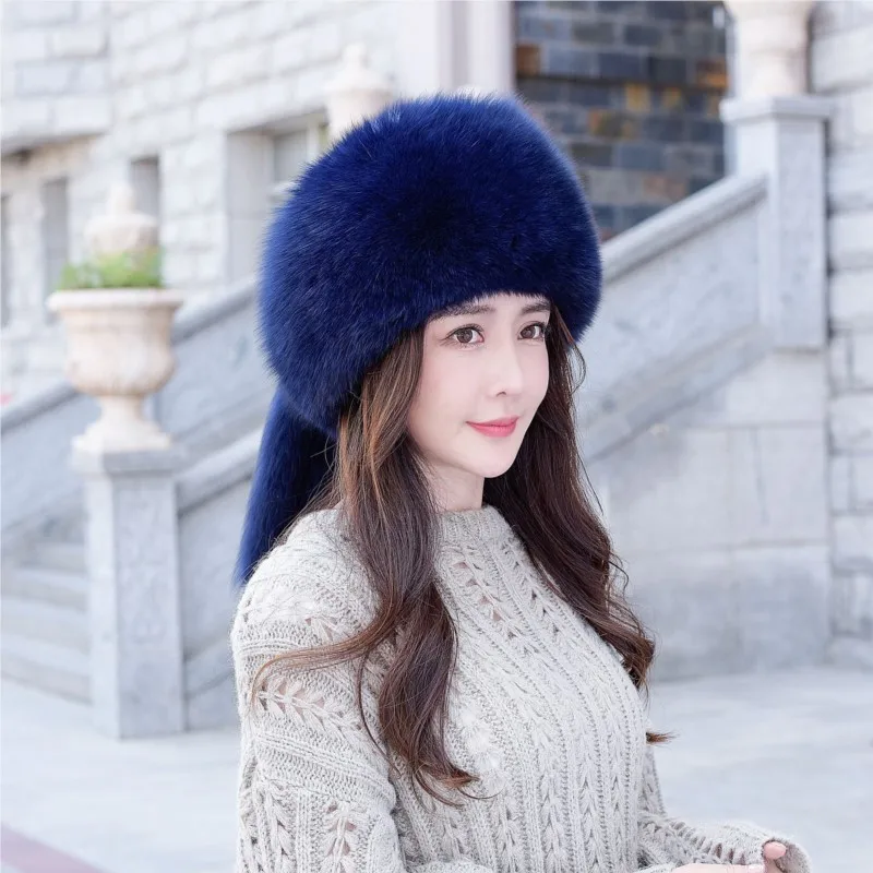 Ladies' ear-protecting and warming fur hat whole Suda Mongolian 
Ladies' ear-protecting and warming fur hat whole Suda Mongolian