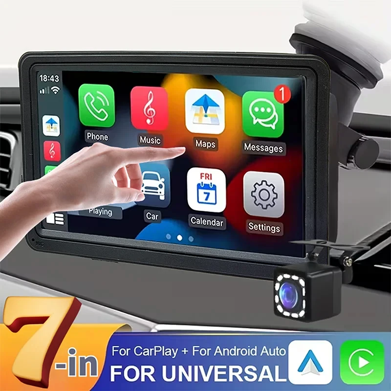 7-inch Portable Car MP5 Player with Touchscreen, CarPlay Android Auto, BT/TF/USB, Universal for All Vehicles
7-inch Portable Car MP5 Player with Touchscreen, CarPlay Android Auto, BT/TF/USB, Universal for All Vehicles