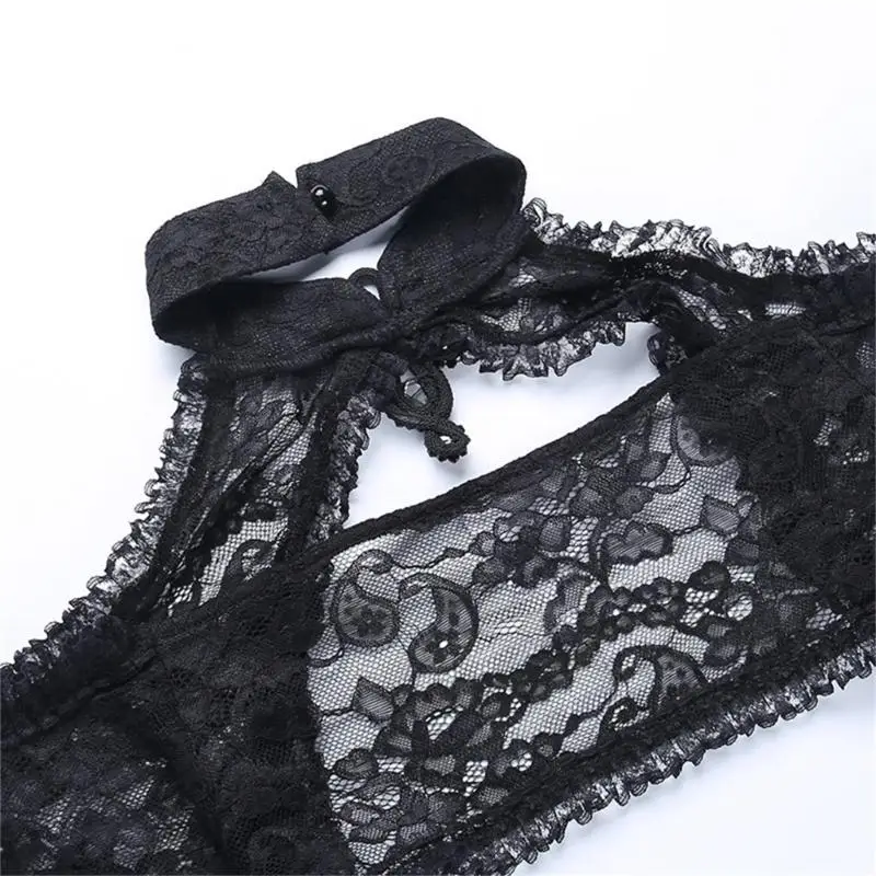 652F Women Goth Tops Punk Sleeves Cover Up Sexy See Through Crop Top Girls Stand Collar Lace T-shirt for Party Festival
652F Women Goth Tops Punk Sleeves Cover Up Sexy See Through Crop Top Girls Stand Collar Lace T-shirt for Party Festival