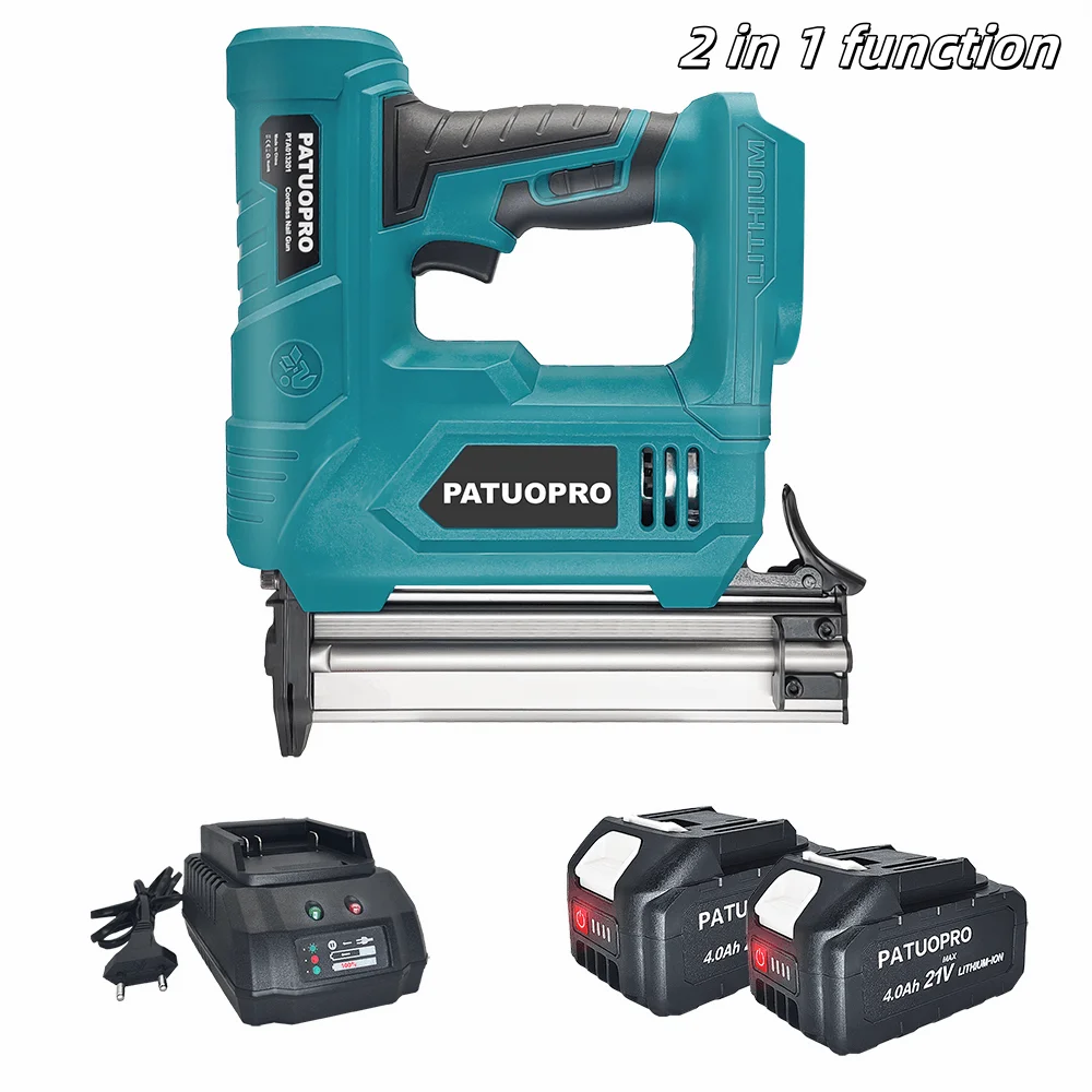 PATUOPRO 2 in 1 Cordless Electric Nail Gun Rechargeable Furniture Stapler Portable Woodworking Power Tool For Makita 18V Battery
PATUOPRO 2 in 1 Cordless Electric Nail Gun Rechargeable Furniture Stapler Portable Woodworking Power Tool For Makita 18V Battery