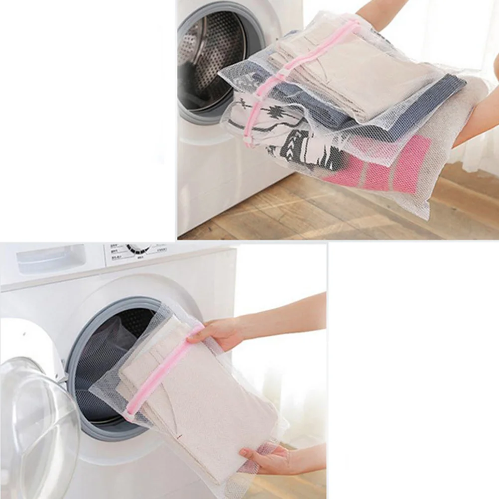 3pcs Laundry Bags Set Mesh Washing Bags Foldable Polyester Clothes Protection Pouches For Washer Dryer White
3pcs Laundry Bags Set Mesh Washing Bags Foldable Polyester Clothes Protection Pouches For Washer Dryer White