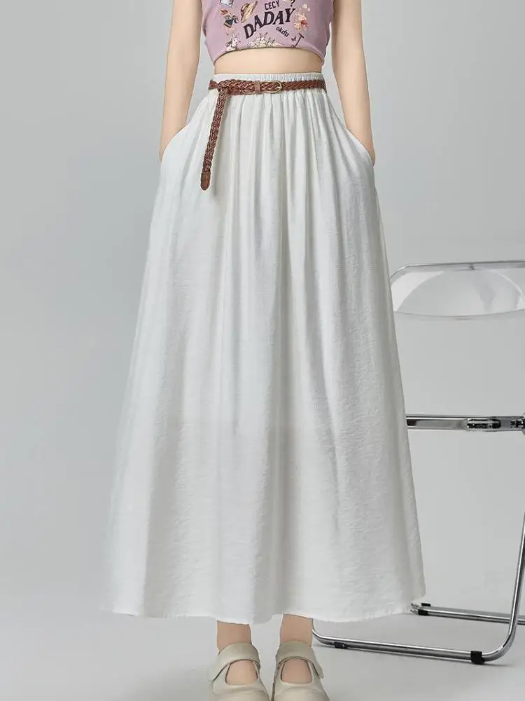 Spring Summer Korean Fashion Solid Slim Versatile Trend Long Skirt Women High Waist Elegant Pleated Cotton Skirt Casual Clothing
Spring Summer Korean Fashion Solid Slim Versatile Trend Long Skirt Women High Waist Elegant Pleated Cotton Skirt Casual Clothing