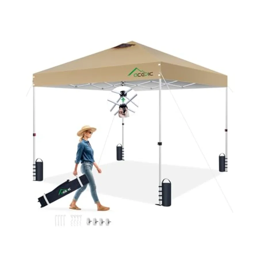 10x10 Pop Up Canopy Tent, 300D Silver-Coating Top, Pop Up Canopy Tent Instant Portable Shelter with 1-Button Push and Wheel Car
10x10 Pop Up Canopy Tent, 300D Silver-Coating Top, Pop Up Canopy Tent Instant Portable Shelter with 1-Button Push and Wheel Car