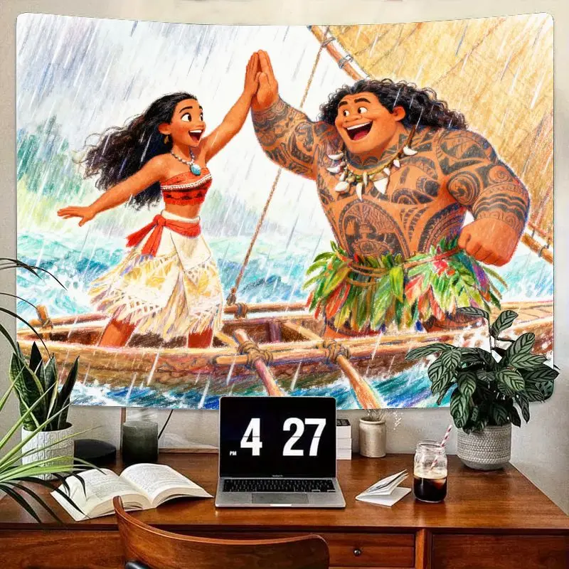 1 шт., гобелен Disney Moana Maui Adventure, полинезийский настенный художественный декор для детей, девочек, спальни, гостиной, подарок для фанатов 
1 шт., гобелен Disney Moana Maui Adventure, полинезийский настенный художественный декор для детей, девочек, спальни, гостиной, подарок для фанатов