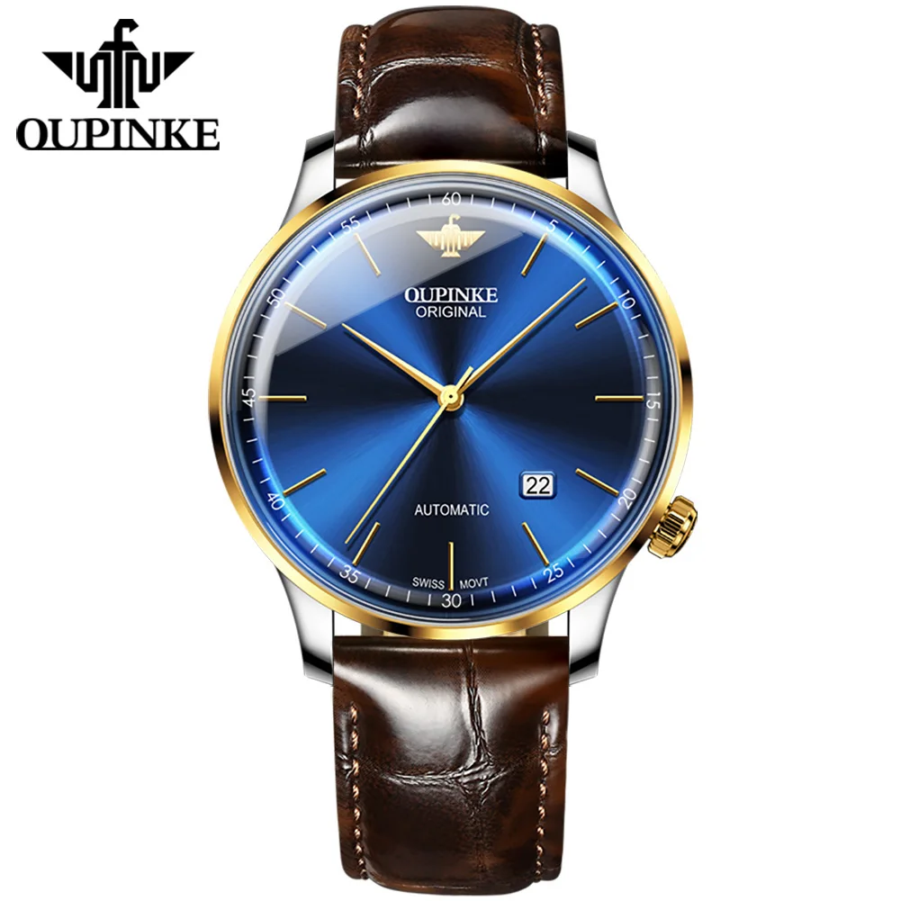 OUPINKE 3269 Swiss Automatic Movement Mechanical Watch for Men Waterproof Original Leather Strap Wristwatch Man
OUPINKE 3269 Swiss Automatic Movement Mechanical Watch for Men Waterproof Original Leather Strap Wristwatch Man