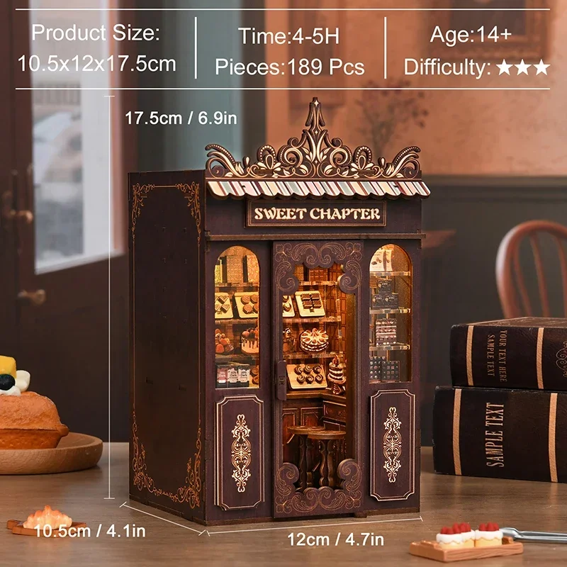 Book Nook Twilight Library Bookend Miniature Model Kits NEW DIY Wooden Shelf Insert Kit Bookshelf for Friends Birthday Gifts
Book Nook Twilight Library Bookend Miniature Model Kits NEW DIY Wooden Shelf Insert Kit Bookshelf for Friends Birthday Gifts