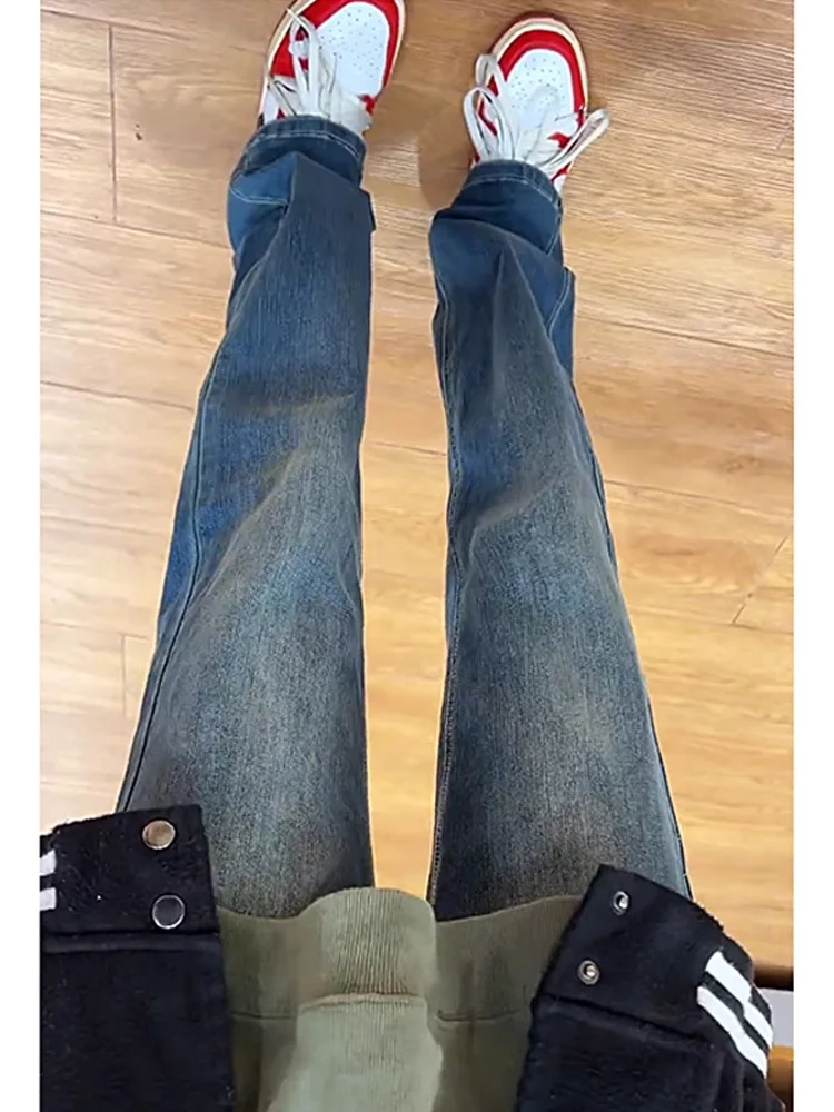 Deep Blue American High Street Retro Men's Jeans Slim Straight Leg Micro Flared Pants Spring Autumn Faion Youth Trend
Deep Blue American High Street Retro Men's Jeans Slim Straight Leg Micro Flared Pants Spring Autumn Faion Youth Trend