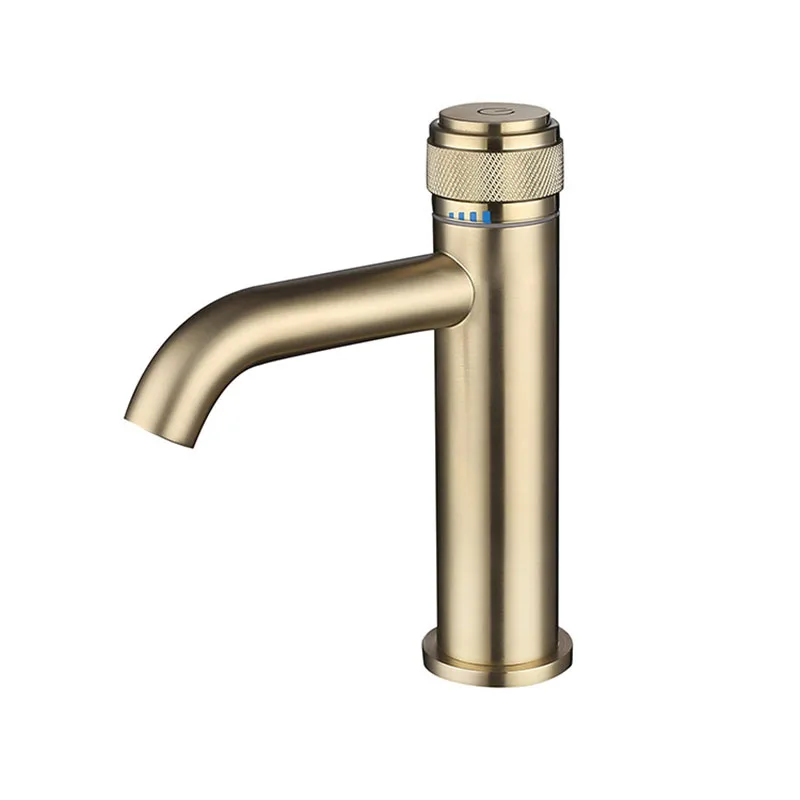 Brushed Gold Bathroom Basin Faucet Brass Push-Button Switch Deck mounting Faucet Single Hole Hot And Cold Basin Tap Black/Gray
Brushed Gold Bathroom Basin Faucet Brass Push-Button Switch Deck mounting Faucet Single Hole Hot And Cold Basin Tap Black/Gray