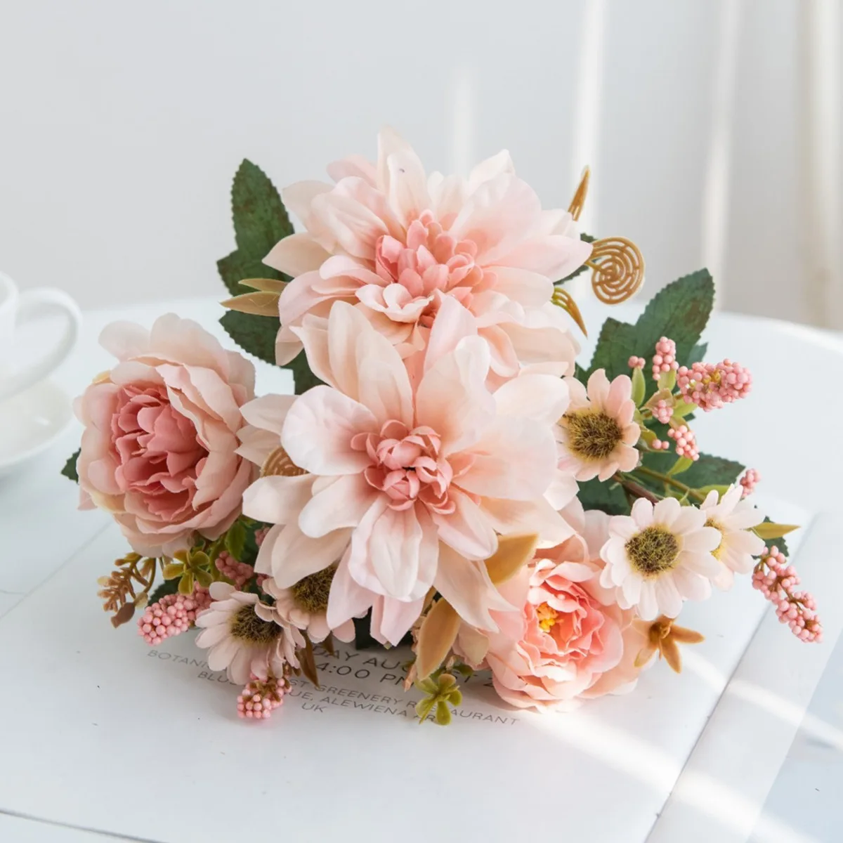 Artificial Flower Silk Dahlia Rose daisy Pink Flower Bouquets Box for DIY Wedding Baby Shower Table Centerpieces Home Decor
Artificial Flower Silk Dahlia Rose daisy Pink Flower Bouquets Box for DIY Wedding Baby Shower Table Centerpieces Home Decor
