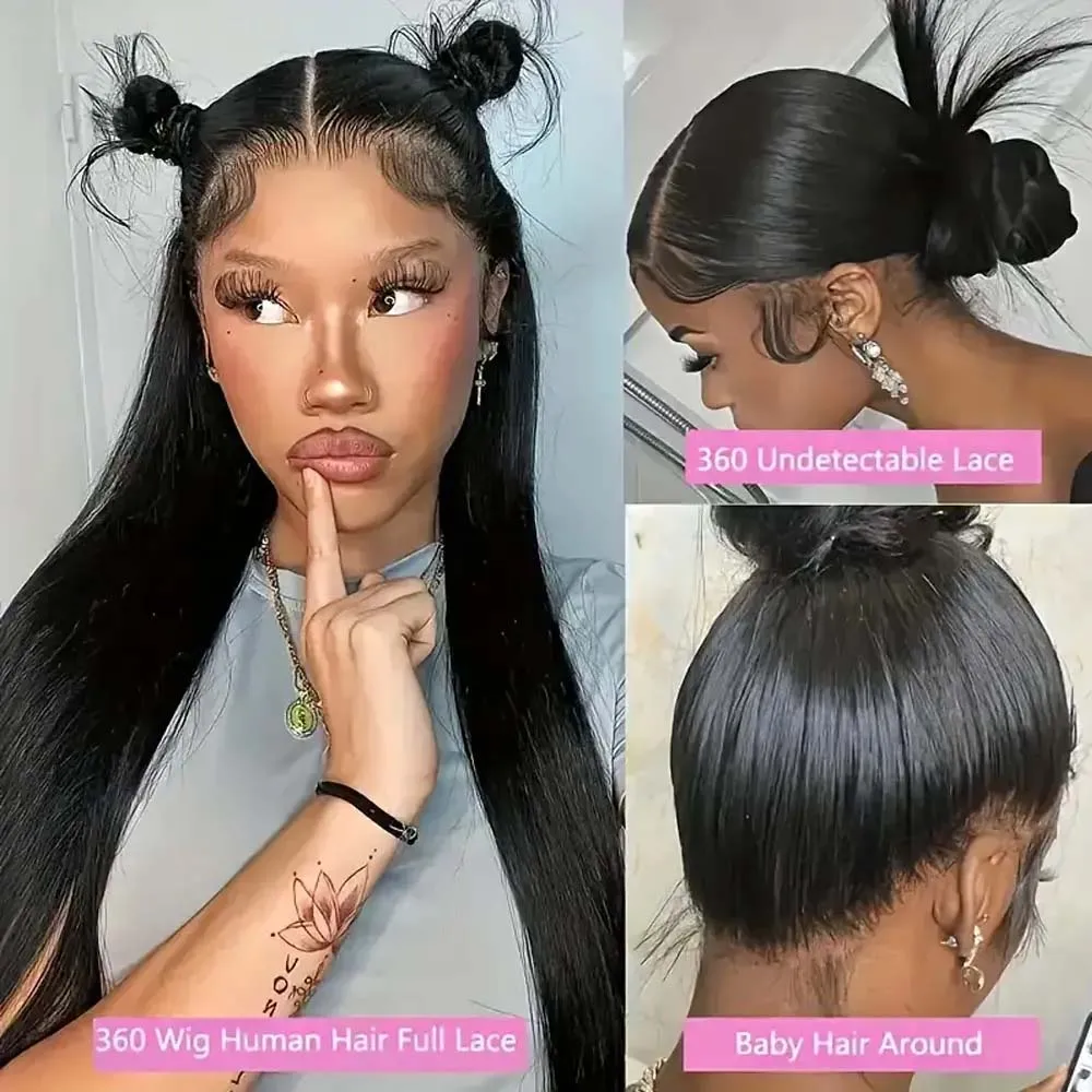 220% Density Wigs 360 Lace Straight Front Wigs Human Hair HD Transparant Full Lace Wigs For Women Human Hair Pre Plucked With Baby Hair 12A Brazilian Virgin Hair Natural Color
220% Density Wigs 360 Lace Straight Front Wigs Human Hair HD Transparant Full Lace Wigs For Women Human Hair Pre Plucked With Baby Hair 12A Brazilian Virgin Hair Natural Color