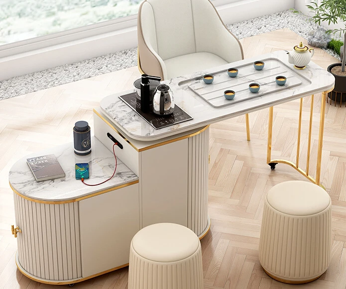 Balcony small tea table foldable rotating small tea table with pulley mobile tea table
Balcony small tea table foldable rotating small tea table with pulley mobile tea table