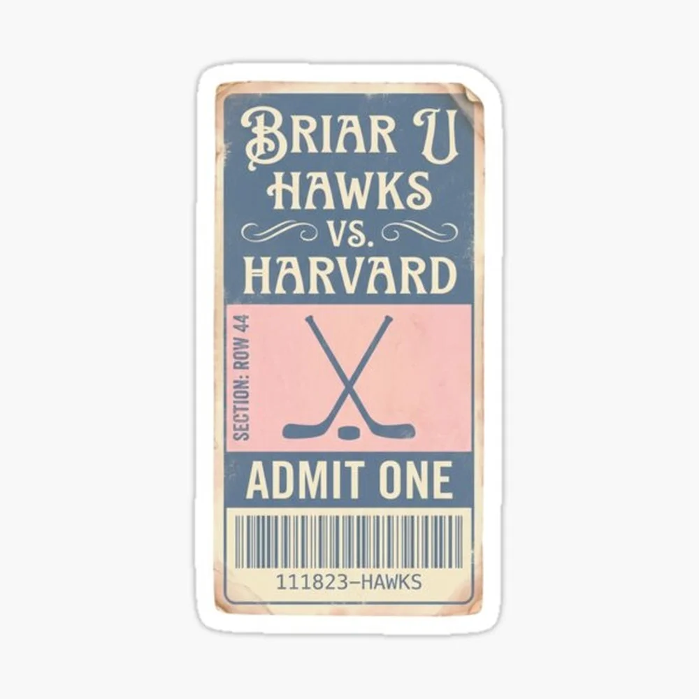 Briar U vs Harvard Hockey Game Ticket Stub Vintage Retro Bookish Graphic T-Shirt Sticker for Laptop Decor Bedroom Car Cute Carto
Briar U vs Harvard Hockey Game Ticket Stub Vintage Retro Bookish Graphic T-Shirt Sticker for Laptop Decor Bedroom Car Cute Carto