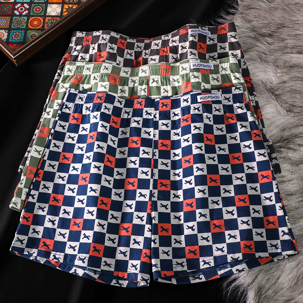 1/3PCS Breathable 95% Cotton Plaid Print Men's Underwear Casual Loose Sport Boxers Hombre High Elastic Homewear Men's Panties
1/3PCS Breathable 95% Cotton Plaid Print Men's Underwear Casual Loose Sport Boxers Hombre High Elastic Homewear Men's Panties