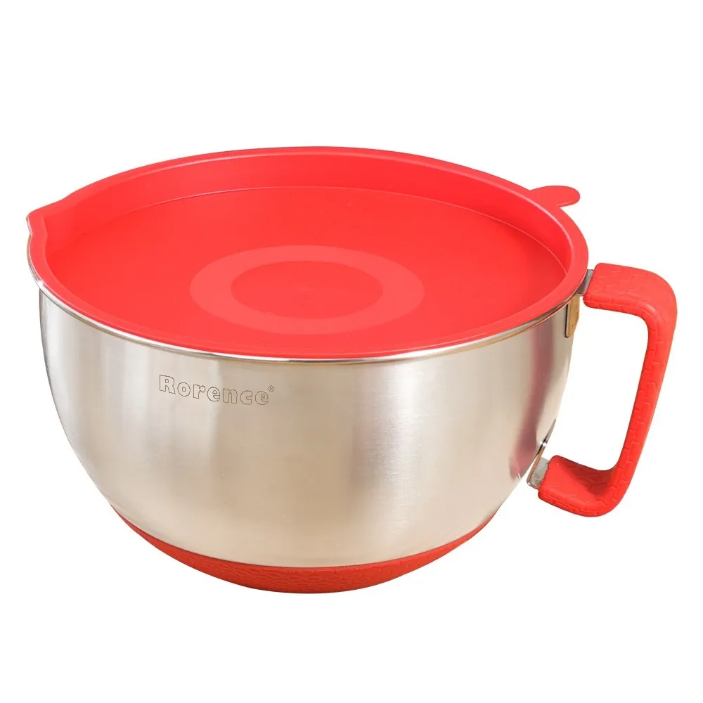 Multifunctional Stainless Steel Mixing Bowl Scaled with Lid Egg Beater Bowl Non-slip Bottom Kneading Dough Bowl Vegetable
Multifunctional Stainless Steel Mixing Bowl Scaled with Lid Egg Beater Bowl Non-slip Bottom Kneading Dough Bowl Vegetable