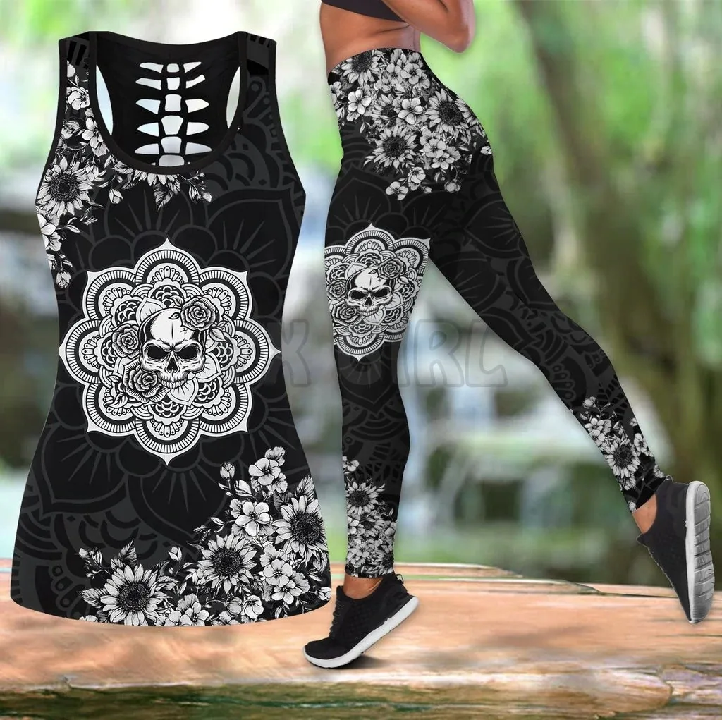Skull Mandala 3D Printed Tank Top+Legging Combo Outfit Yoga Fitness Legging Women
Skull Mandala 3D Printed Tank Top+Legging Combo Outfit Yoga Fitness Legging Women