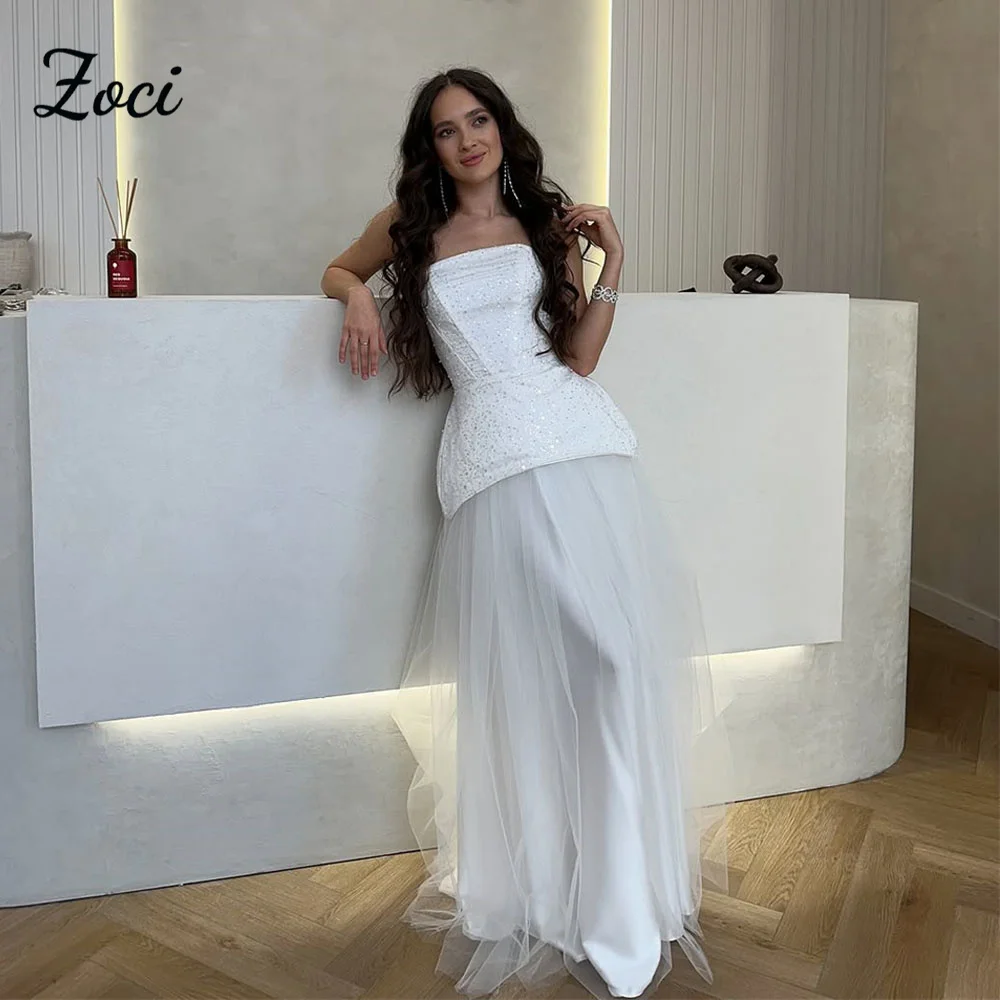 Zoci Elegant Strapless Wedding Party Dresses Sparkly A Line Formal Evening Gown Customized Women Sequined Wedding Party Dress
Zoci Elegant Strapless Wedding Party Dresses Sparkly A Line Formal Evening Gown Customized Women Sequined Wedding Party Dress