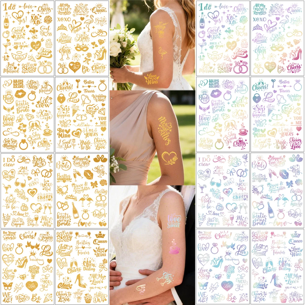 Waterproof Metallic Body Decal Stickers Temporary Tattoos for Women Lazer Gold Flash Fake Tattoo Sticker for Valentine Wedding
Waterproof Metallic Body Decal Stickers Temporary Tattoos for Women Lazer Gold Flash Fake Tattoo Sticker for Valentine Wedding