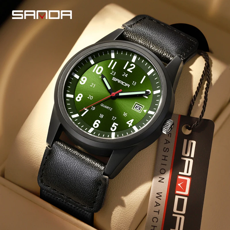 SANDA 6313 Outdoor Quartz Watch 5ATM Waterproof Night Light pointer Calendar Display Nylon Strap Men's and Women's Sports Watch
SANDA 6313 Outdoor Quartz Watch 5ATM Waterproof Night Light pointer Calendar Display Nylon Strap Men's and Women's Sports Watch