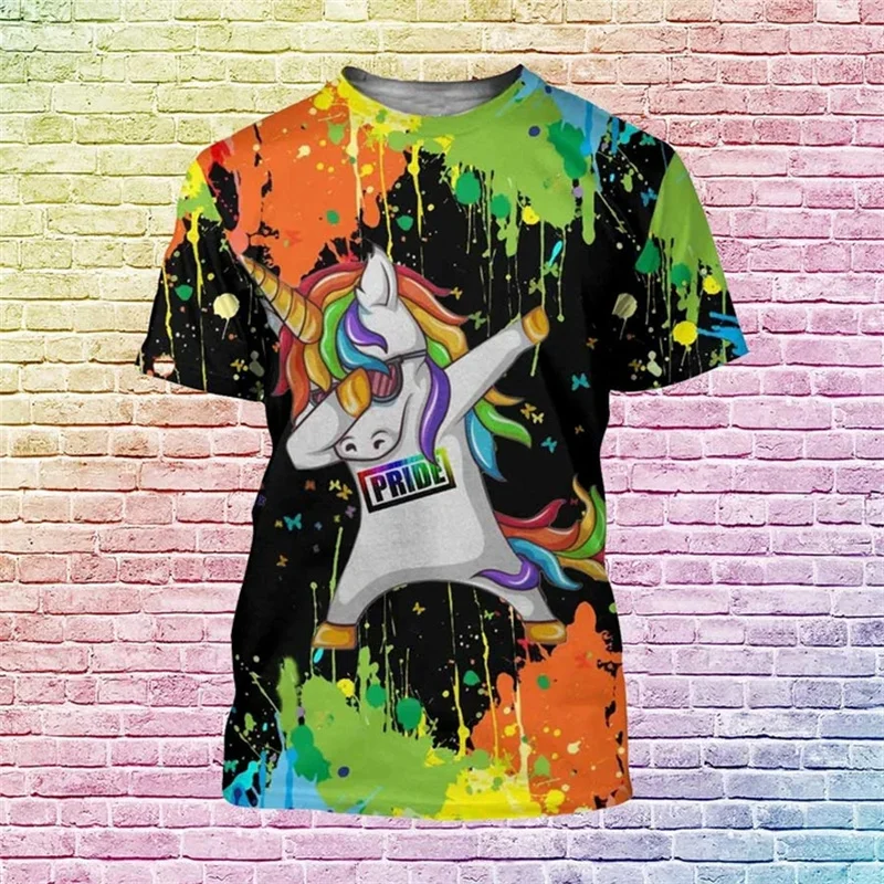 LGBT Pride 3D Fun Graphic T Shirts Men Women Summer Fashion Loose Comforts Shortsleeves Tops Lesbian Gay Liker Rainbow T-shirt
LGBT Pride 3D Fun Graphic T Shirts Men Women Summer Fashion Loose Comforts Shortsleeves Tops Lesbian Gay Liker Rainbow T-shirt