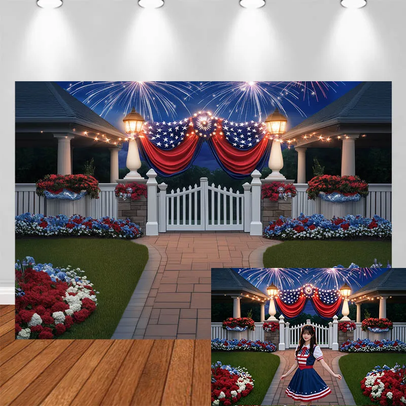 LS Independence Day Photography Background Garden White Fence Grass Lawn Floral Decor Adult Kids Portrait Photo Backdrop Studio
LS Independence Day Photography Background Garden White Fence Grass Lawn Floral Decor Adult Kids Portrait Photo Backdrop Studio