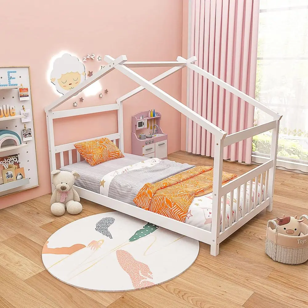 Детская кровать-домик Twin из массива дерева с бортиками, низкая кровать Twin для малышей, подростков, девочек и мальчиков, без коробчатого основания
Детская кровать-домик Twin из массива дерева с бортиками, низкая кровать Twin для малышей, подростков, девочек и мальчиков, без коробчатого основания
