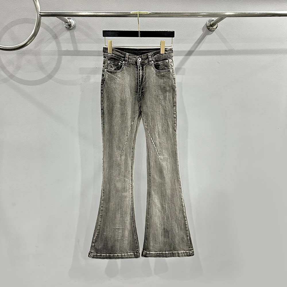 2024 Spring Summer Women's RO Style Light Gray Washed Vintage Flared Jeans High Quality Trendy Edgy Denim Pants
2024 Spring Summer Women's RO Style Light Gray Washed Vintage Flared Jeans High Quality Trendy Edgy Denim Pants