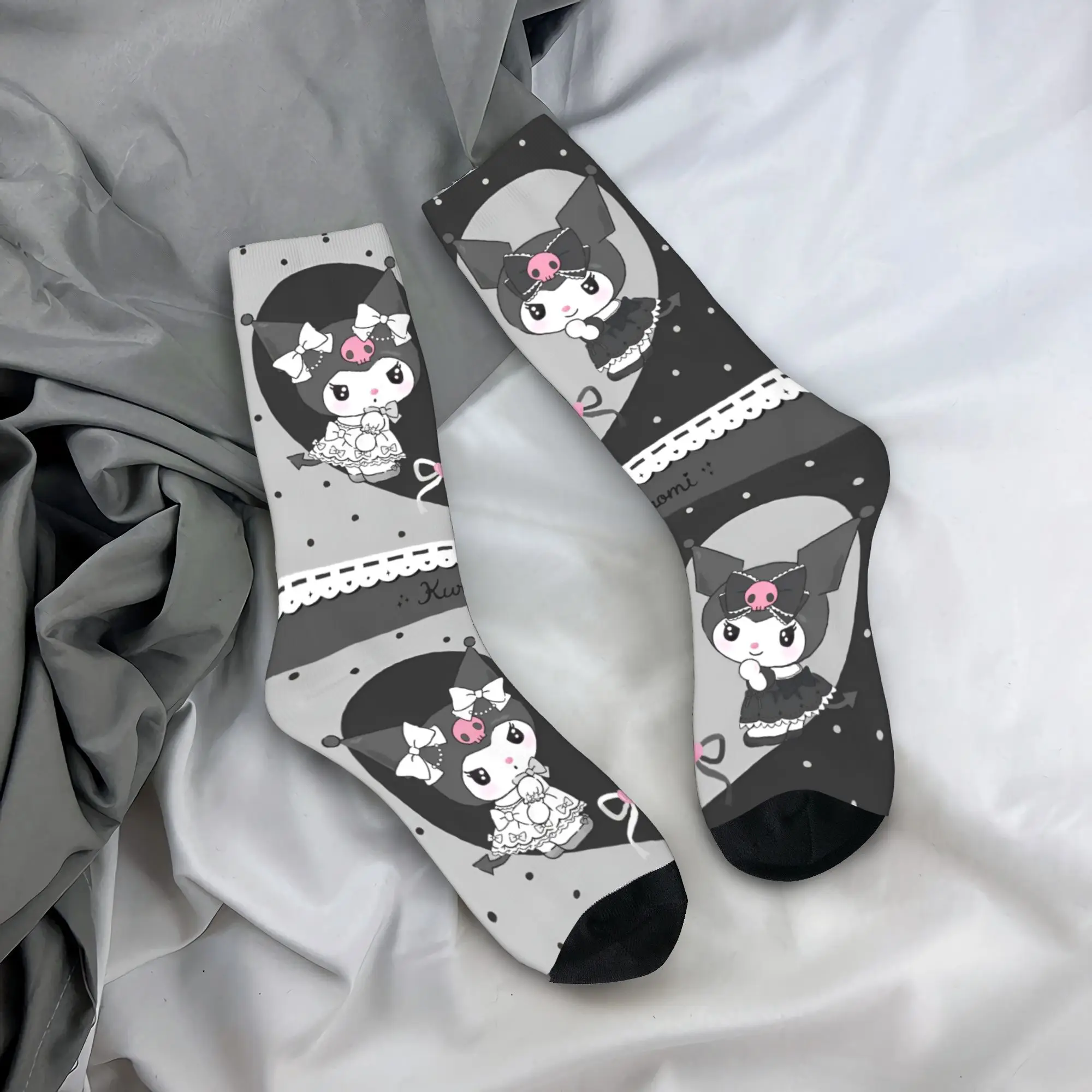 Kuromi милые носки с героями мультфильмов, мужские и женские носки из полиэстера, высокое качество, весна, лето, осень, зима, средние носки-трубы, подарки
Kuromi милые носки с героями мультфильмов, мужские и женские носки из полиэстера, высокое качество, весна, лето, осень, зима, средние носки-трубы, подарки