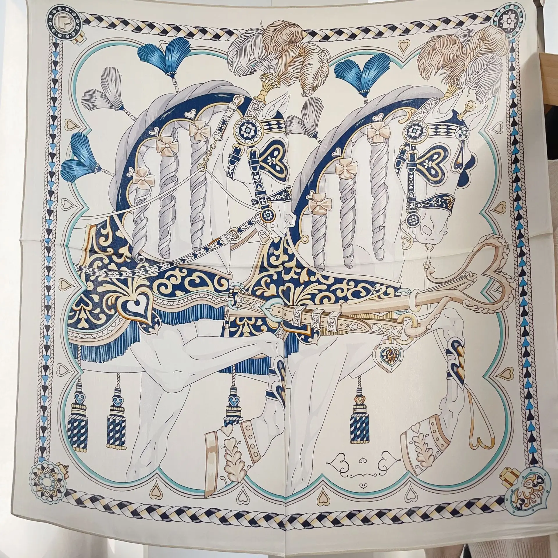 Horse Print Soft Silk Scarf 65CM Luxury Designers Square Bandanas Women Clothing Head Accessories Lover Christmas Gift
Horse Print Soft Silk Scarf 65CM Luxury Designers Square Bandanas Women Clothing Head Accessories Lover Christmas Gift