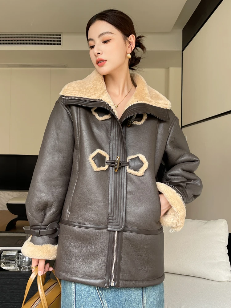 High-end Luxury Merino Sheep Fur Winter Jackets for Women 2026 New Simple Thickened Warm Genuine Leather Real Lamb Fur Coat
High-end Luxury Merino Sheep Fur Winter Jackets for Women 2026 New Simple Thickened Warm Genuine Leather Real Lamb Fur Coat