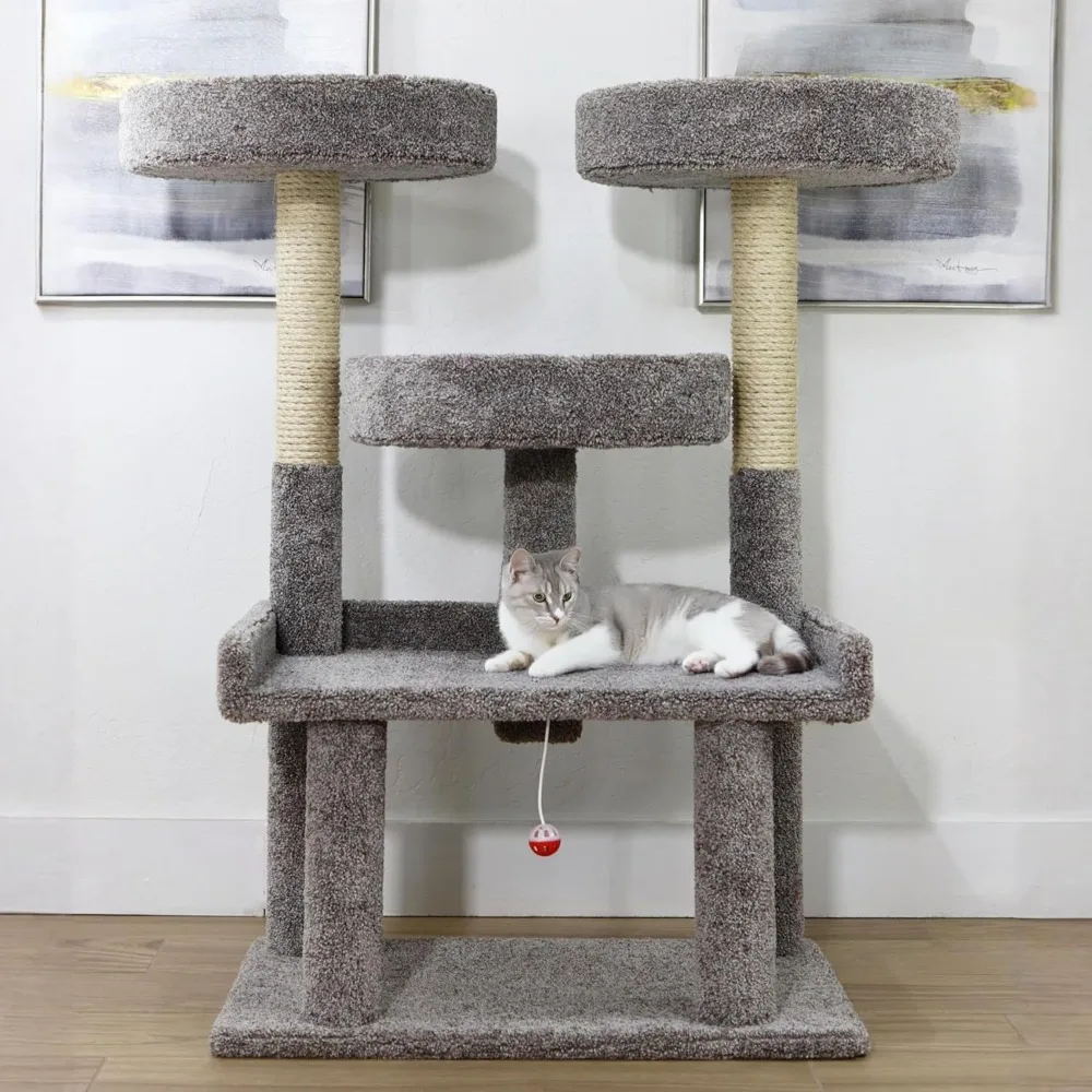 Cat Trees 46″ XXL Heavy Duty Cat Tree – Extra-Large, Sturdy Indoor Cat Tower with Multiple Perches,
Cat Trees 46″ XXL Heavy Duty Cat Tree – Extra-Large, Sturdy Indoor Cat Tower with Multiple Perches,