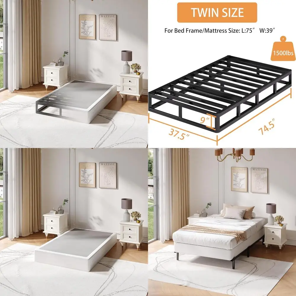 Металлическое основание для кровати King Size повышенной прочности с тканевым покрытием, высота 9 дюймов, грузоподъемность 3500 фунтов, простая сборка.
Металлическое основание для кровати King Size повышенной прочности с тканевым покрытием, высота 9 дюймов, грузоподъемность 3500 фунтов, простая сборка.
