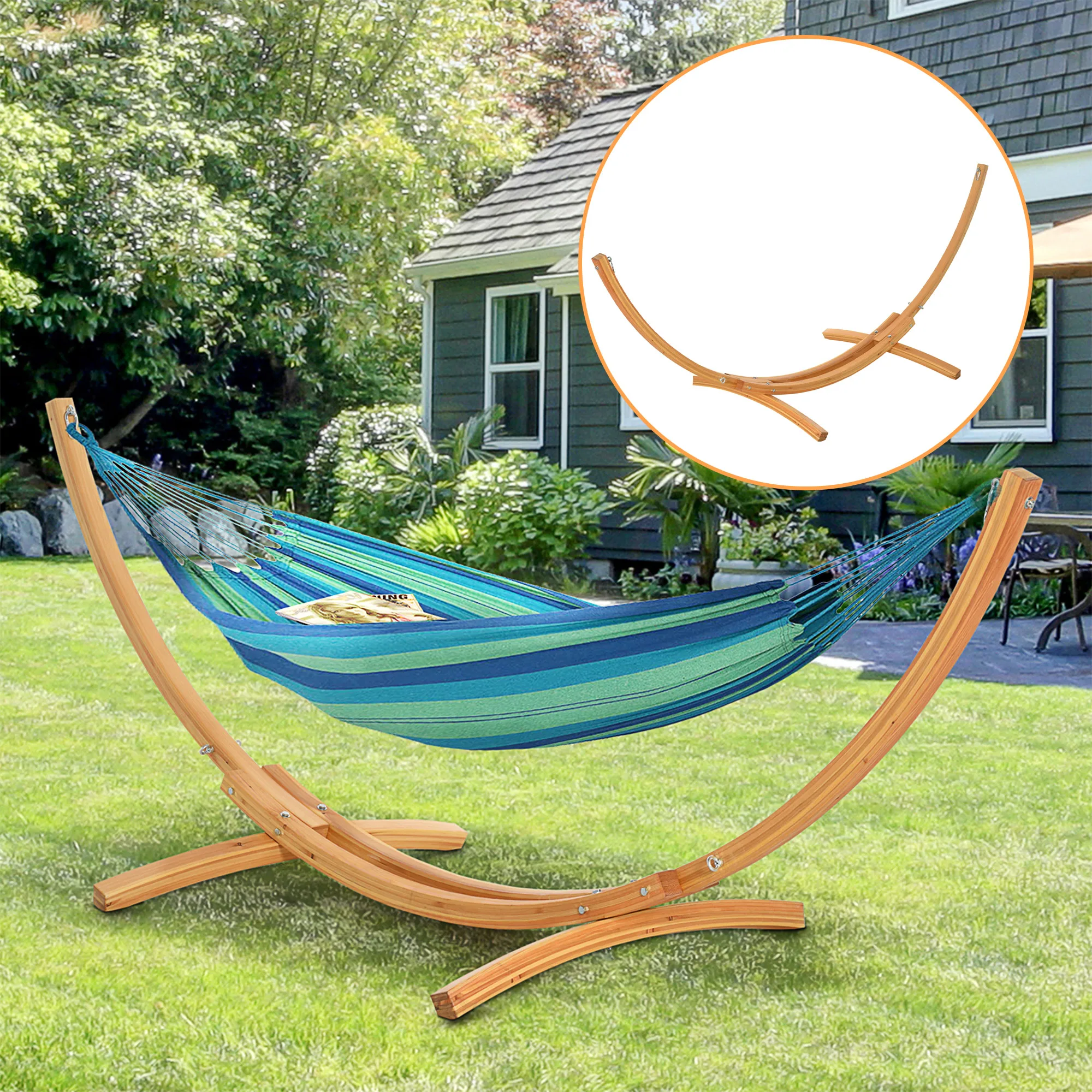 Outsunny 11' Wooden Hammock Stand Universal Fit Garden Picnic Camp Accessories
Outsunny 11' Wooden Hammock Stand Universal Fit Garden Picnic Camp Accessories