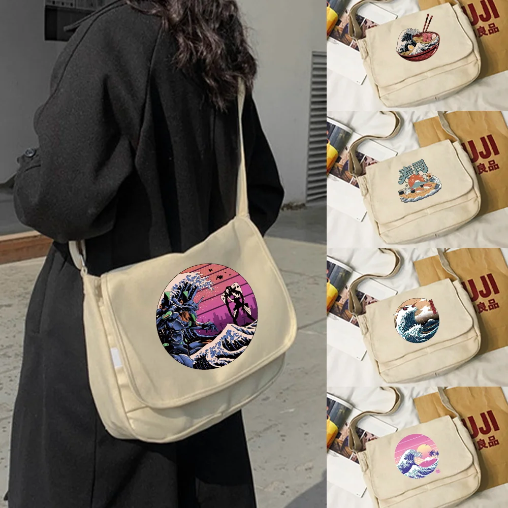 Korean Fashion Casual Big Bag Student School Bags for Teenage Girls Messenger Bag Wave Printed Shoulder Bag Crossbody Bags Women
Korean Fashion Casual Big Bag Student School Bags for Teenage Girls Messenger Bag Wave Printed Shoulder Bag Crossbody Bags Women
