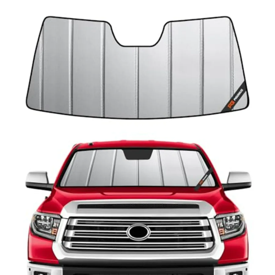 Windshield Sun Shade for Toyota Tundra 2014-2021 Front Window Sunshade - Safeguard, reflective polyester, black, foldable UV-bl
Windshield Sun Shade for Toyota Tundra 2014-2021 Front Window Sunshade - Safeguard, reflective polyester, black, foldable UV-bl