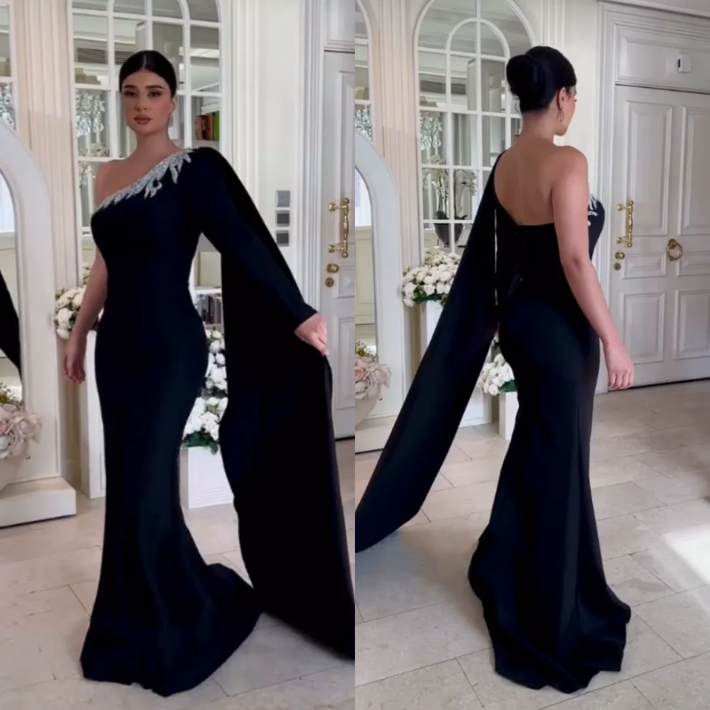 Customized Jersey Sequined Trumpet One-shoulder Long Dresses Bespoke Occasion Evening Classic Exquisite Formal
Customized Jersey Sequined Trumpet One-shoulder Long Dresses Bespoke Occasion Evening Classic Exquisite Formal