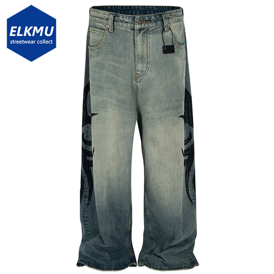 Vintage Baggy Jeans Men's Streetwear Harajuku Hip Hop Jeans Retro Blue Loose Straight Denim Pants
Vintage Baggy Jeans Men's Streetwear Harajuku Hip Hop Jeans Retro Blue Loose Straight Denim Pants