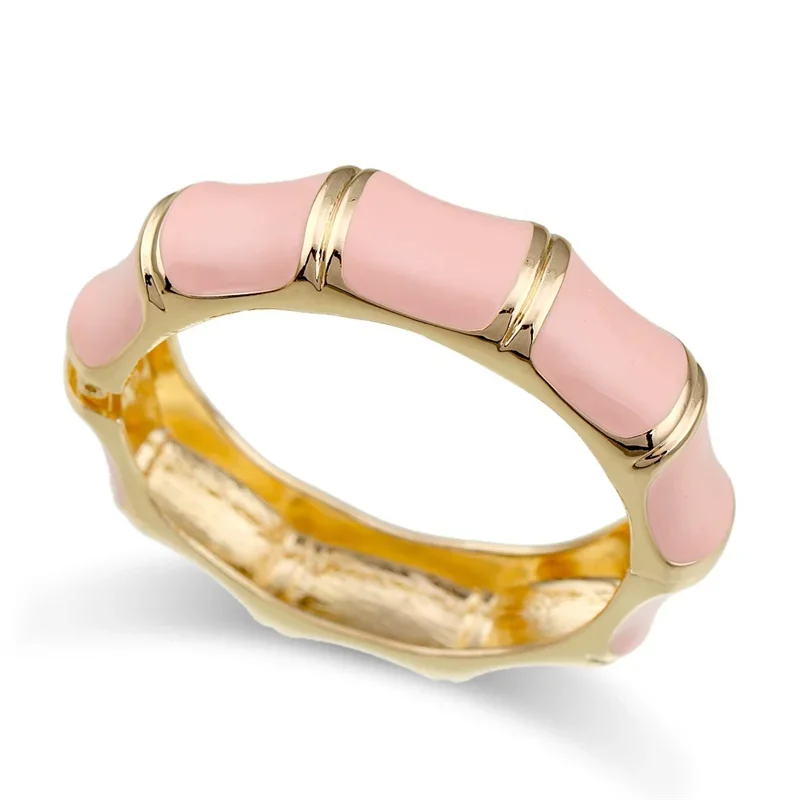 Bamboo Inspired Bracelet With Smooth White Enamel Gold Plating Chic Bohemia Style Open Bangle For Women Party Jewelry
Bamboo Inspired Bracelet With Smooth White Enamel Gold Plating Chic Bohemia Style Open Bangle For Women Party Jewelry
