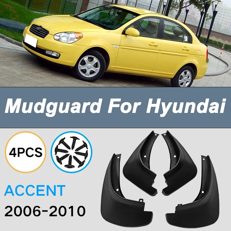 For Hyundai Accent 2006-2010 Automotive Tire Mudguard Waterproof Prevent Mud Splashing Car Mud Flap Fender Trim 4pcs Accessories
For Hyundai Accent 2006-2010 Automotive Tire Mudguard Waterproof Prevent Mud Splashing Car Mud Flap Fender Trim 4pcs Accessories