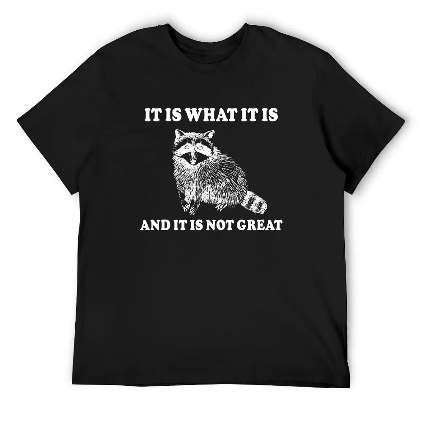 It Is What It is And It is Not Great Sad Raccoon Meme T-Shirt plus sizes summer top oversized graphic tee t shirt for men
It Is What It is And It is Not Great Sad Raccoon Meme T-Shirt plus sizes summer top oversized graphic tee t shirt for men