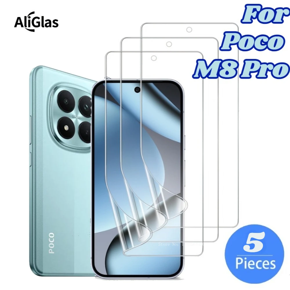 5 шт. HD-пленка из мягкого гидрогеля для серии Xiaomi Poco M8 Pro, не стеклянная защитная пленка для Poco M8 Pro, глянцевая защитная пленка для экрана
5 шт. HD-пленка из мягкого гидрогеля для серии Xiaomi Poco M8 Pro, не стеклянная защитная пленка для Poco M8 Pro, глянцевая защитная пленка для экрана