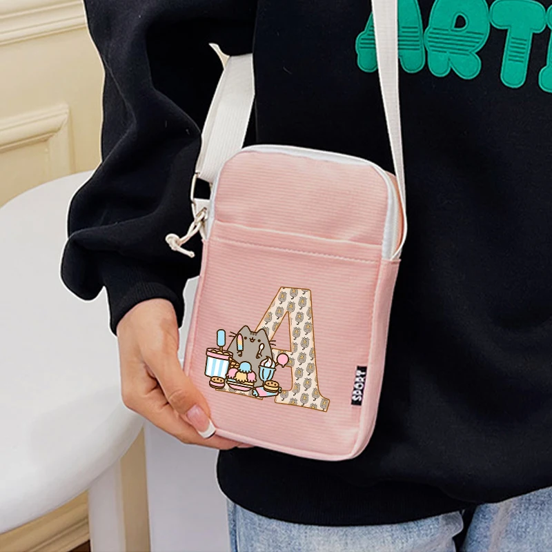 Cute Cat Pusheens Woman Shoulder Bag Letters A-Z Anime Print Casual Mobile Phone Small Bag Kid Girl Satchel Birthday Kawaii Gift
Cute Cat Pusheens Woman Shoulder Bag Letters A-Z Anime Print Casual Mobile Phone Small Bag Kid Girl Satchel Birthday Kawaii Gift